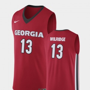 College Basketball Red For Men's E'Torrion Wilridge UGA Jersey Replica #13 610568-948