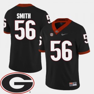 Black 2018 SEC Patch College Football Garrison Smith UGA Jersey #56 For Men 635589-177