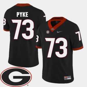 Greg Pyke UGA Jersey Black #73 College Football 2018 SEC Patch For Men 329874-218