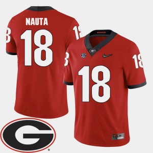 2018 SEC Patch Red Isaac Nauta UGA Jersey #18 College Football Mens 944658-660