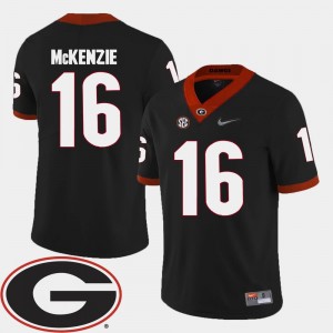 College Football Isaiah McKenzie UGA Jersey Men's #16 2018 SEC Patch Black 761869-272