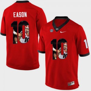 #10 Red Pictorial Fashion Jacob Eason UGA Jersey Mens 958941-261
