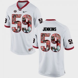 #59 Pictorial Fashion White Mens Jordan Jenkins UGA Jersey 861951-701