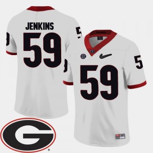 #59 2018 SEC Patch White Men's College Football Jordan Jenkins UGA Jersey 309052-544