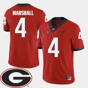 College Football 2018 SEC Patch Men's Keith Marshall UGA Jersey #4 Red 172602-904