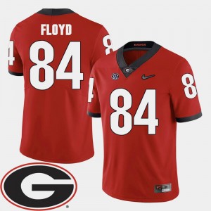 College Football Men #84 Leonard Floyd UGA Jersey 2018 SEC Patch Red 268913-367