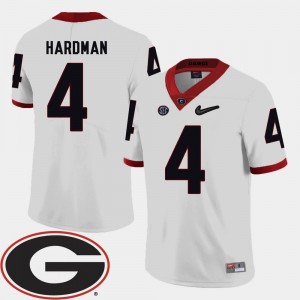 2018 SEC Patch Mecole Hardman UGA Jersey College Football #4 For Men White 783119-758