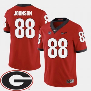 2018 SEC Patch #88 Red Men College Football Toby Johnson UGA Jersey 173267-926