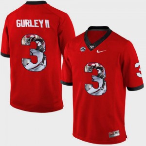 Todd Gurley II UGA Jersey #3 Pictorial Fashion Mens Red 636929-479