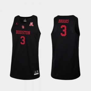 #3 Mens Replica College Basketball Black Armoni Brooks Houston Jersey 663024-967
