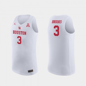 #3 Armoni Brooks Houston Jersey Mens Replica White College Basketball 207474-761