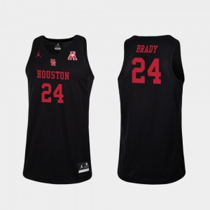 #24 Breaon Brady Houston Jersey Black Replica College Basketball Men's 474386-979