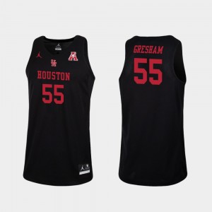 Brison Gresham Houston Jersey College Basketball #55 Men's Replica Black 717289-512