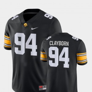 Game #94 College Football For Men Black Adrian Clayborn Iowa Jersey 500537-872