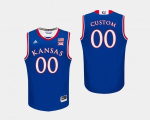 For Men's #00 College Basketball KU Custom Jerseys Royal 280391-274