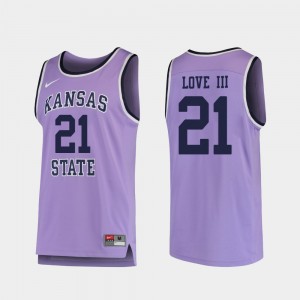 College Basketball Replica Purple James Love III KSU Jersey Mens #21 430646-336