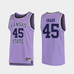 Replica Nigel Shadd KSU Jersey Men's Purple #45 College Basketball 475961-725
