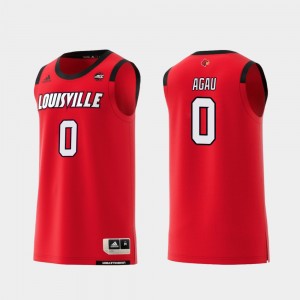 #0 College Basketball Replica Red For Men's Akoy Agau Louisville Jersey 691123-275