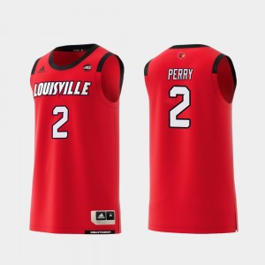 Darius Perry Louisville Jersey College Basketball Red #2 Replica For Men's 527067-899