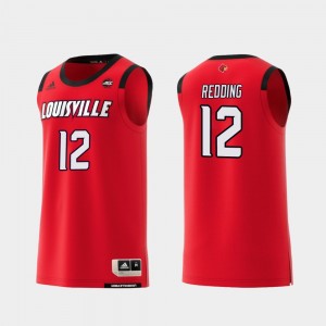 Replica #12 Red College Basketball Men Jacob Redding Louisville Jersey 318759-152