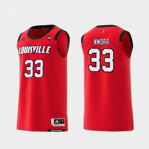 College Basketball Men Jordan Nwora Louisville Jersey Replica Red #33 566822-685