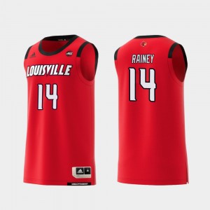 Red Replica For Men #14 College Basketball Will Rainey Louisville Jersey 250216-316