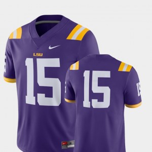 College Football Purple For Men 2018 Game #15 LSU Jersey 872499-909