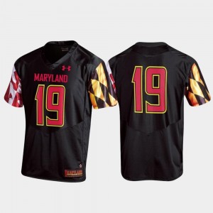 For Men #19 Black Maryland Jersey Replica 481484-690