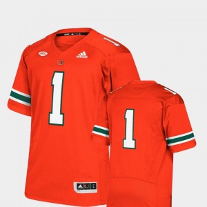 Miami Jersey Men's Premier Orange #1 College Football 152677-295