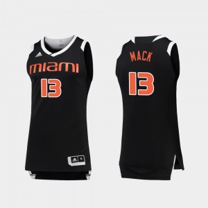 Chase For Men's Black White College Basketball Anthony Mack Miami Jersey #13 970803-908