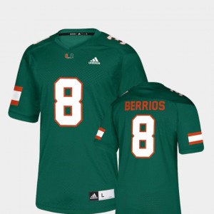 Braxton Berrios Miami Jersey Replica NFLPA Alumni Chase #8 Green For Men's 638194-537