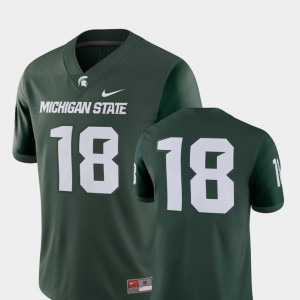 College Football MSU Jersey #18 For Men's 2018 Game Green 778772-593