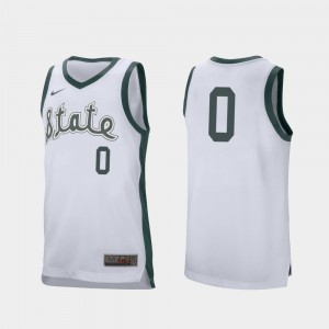 College Basketball For Men Kyle Ahrens MSU Jersey Retro Performance #0 White 914012-212