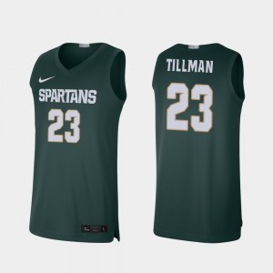#23 Xavier Tillman MSU Jersey College Basketball Alumni Limited Green Mens 607611-731