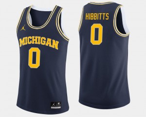 #0 For Men's College Basketball Brent Hibbitts Michigan Jersey Navy 279413-990