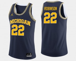 Navy Duncan Robinson Michigan Jersey College Basketball #22 For Men's 161078-188