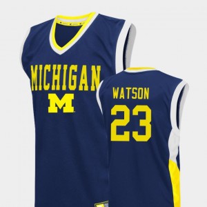 Ibi Watson Michigan Jersey #23 Fadeaway College Basketball Men Blue 497432-765