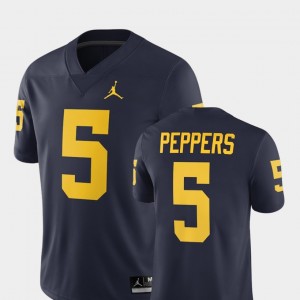 Player Jabrill Peppers Michigan Jersey Navy #5 Alumni Football Game Mens 559175-328