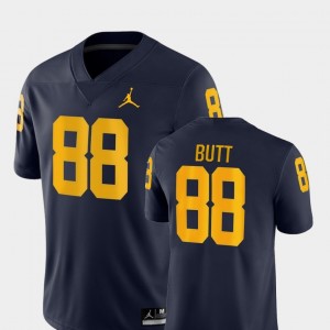 Men Game College Football Navy #88 Jake Butt Michigan Jersey 812396-799