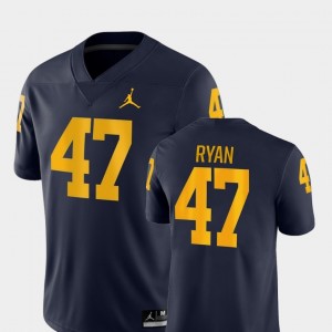 Jake Ryan Michigan Jersey College Football Navy #47 Game Men 756245-614