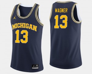 #13 Navy For Men's Moritz Wagner Michigan Jersey College Basketball 619838-940