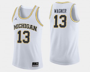 College Basketball White Men's Moritz Wagner Michigan Jersey #13 368104-350