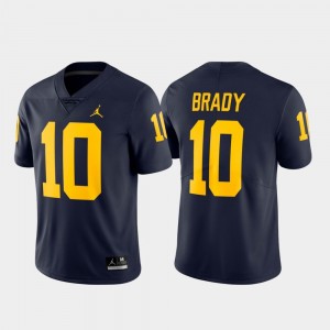 Tom Brady Michigan Jersey Limited #10 Men's Navy Alumni Football 907052-688
