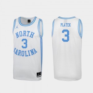 White Special College Basketball Andrew Platek UNC Jersey #3 March Madness For Men's 549091-183