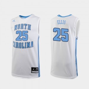 Replica Caleb Ellis UNC Jersey College Basketball Men White #25 546496-298
