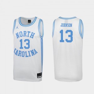 Special College Basketball March Madness Cameron Johnson UNC Jersey Men White #13 851190-894