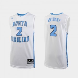 Replica #2 Cole Anthony UNC Jersey For Men College Basketball White 343376-719