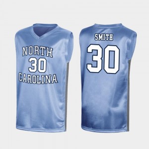 For Men's Special College Basketball #30 K.J. Smith UNC Jersey March Madness Royal 889063-347