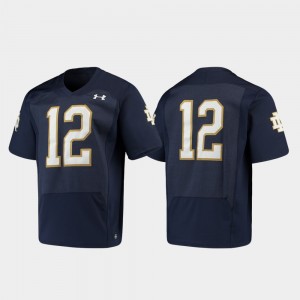 Notre Dame Jersey Authentic Navy #12 College Football Mens 621005-635