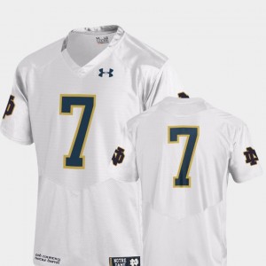 #7 Notre Dame Jersey Finished Replica For Men's White Alumni Football Game 418693-383